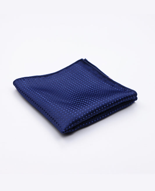 Pochette de Costume Bleu n°3 à Pois en Polyester «Louis»