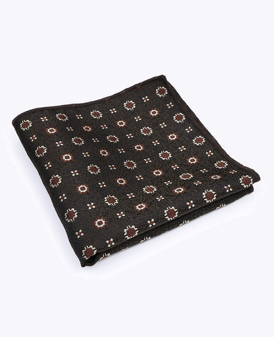 Pochette de Costume Marron n°1 à Motifs en Polyester «Edmond»
