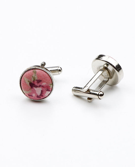 Boutons de Manchette Liberty Rose en Coton | Charles - Unipap's