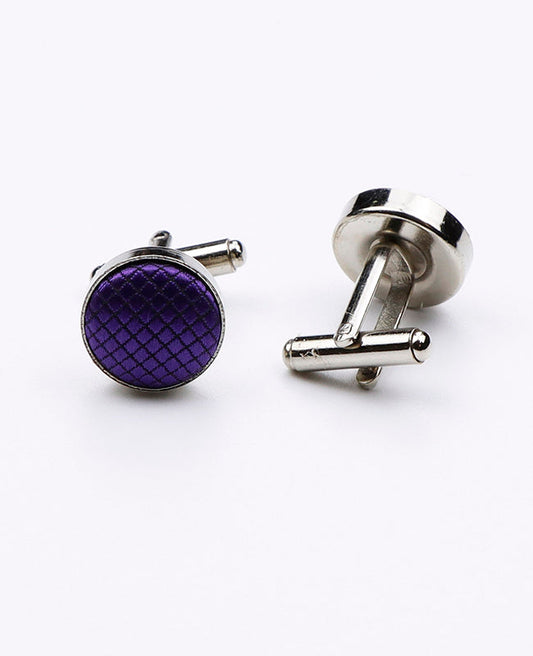 Boutons de Manchette Violet n°2 en Polyester | Martin - Unipap's