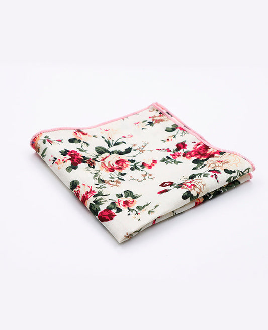 Pochette de Costume Liberty Blanc n°6 en Coton | Charles - Unipap's