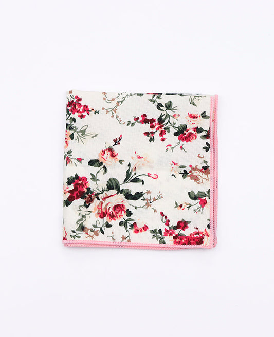 Pochette de Costume Liberty Blanc n°6 en Coton | Charles - Unipap's