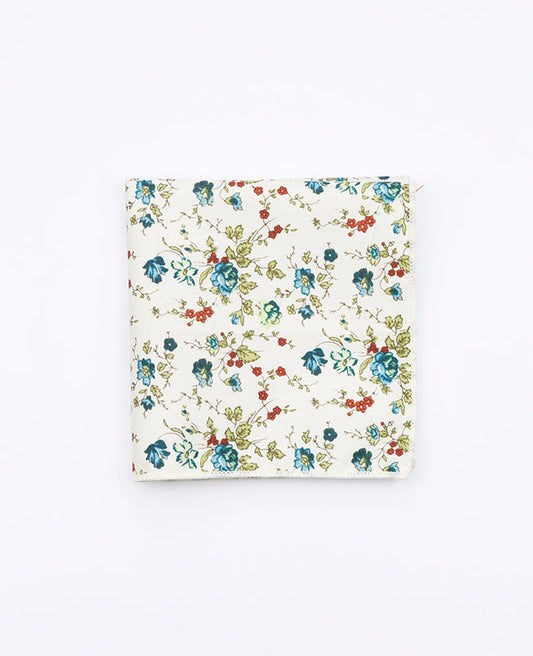 Pochette de Costume Liberty Blanc n°9 en Coton | Charles - Unipap's