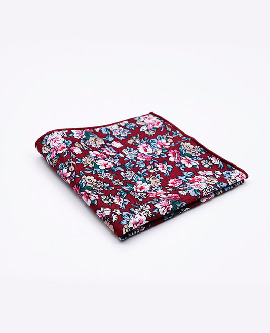 Pochette de Costume Liberty Rouge en Coton | Charles - Unipap's