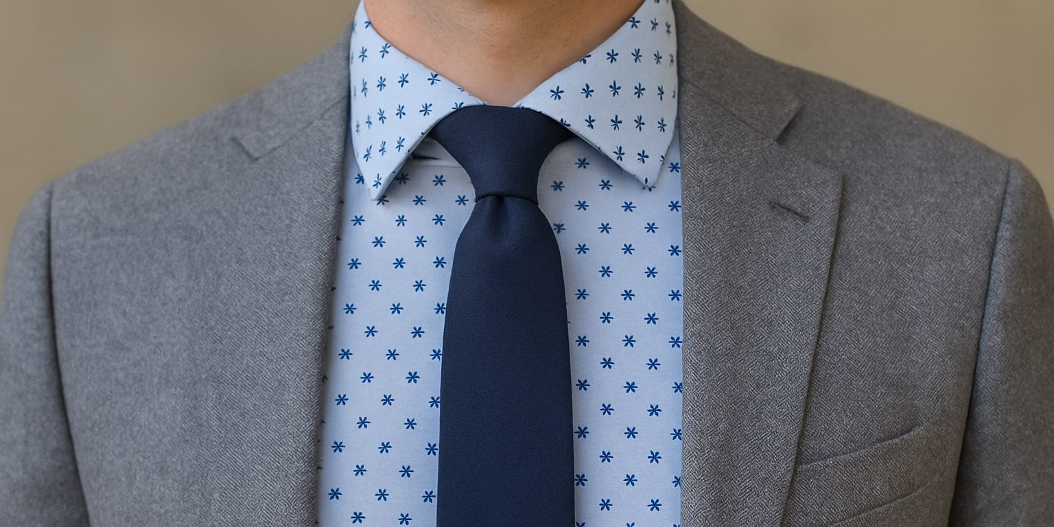 Comment associer sa cravate à une chemise à motifs pour un look homme élégant ? Billede