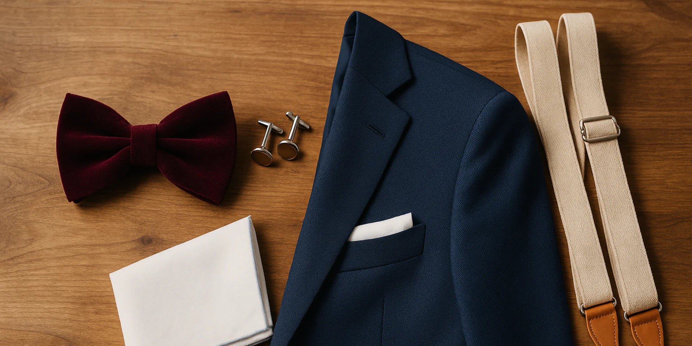 Comment assortir une pochette de costume à un nœud papillon pour un look homme élégant ? Billede