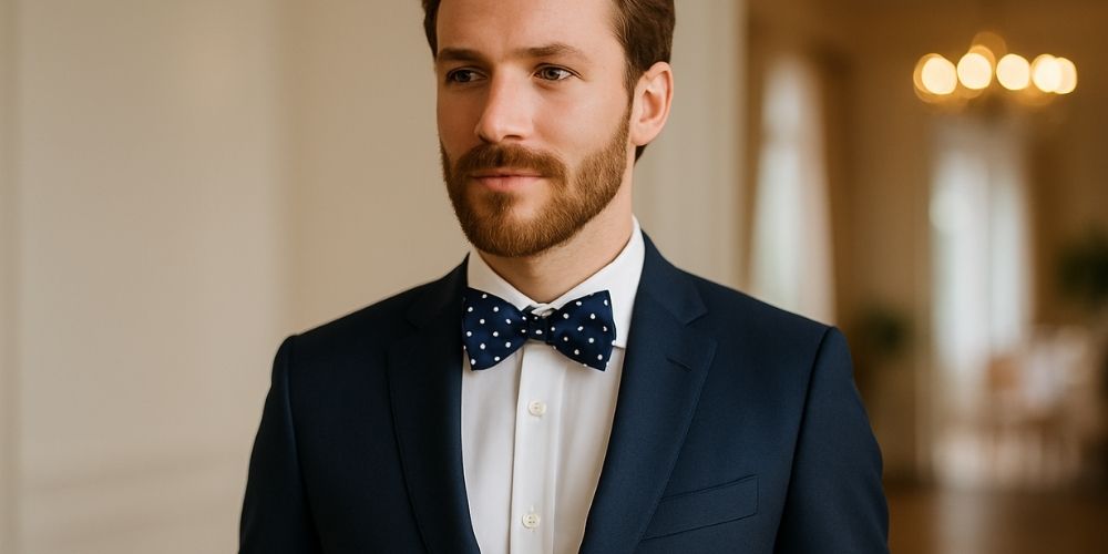 Noeud papillon à pois : Conseils pour un look homme élégant et original Billede