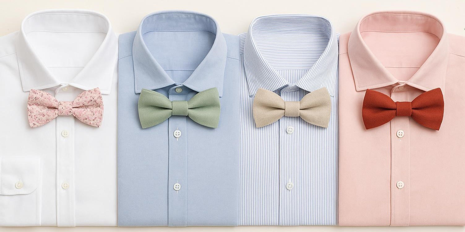 Comment bien assortir votre nœud papillon à la couleur de votre chemise ? Billede