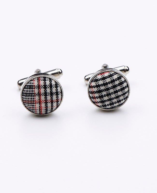 Manchetknapper Tartan Grå nr. 2 i Bomuld | Marcel - Unipap's