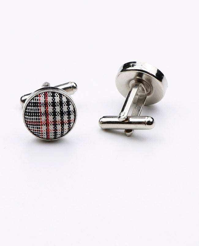 Manchetknapper Tartan Grå nr. 2 i Bomuld | Marcel - Unipap's