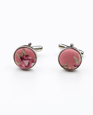 Boutons de Manchette Liberty Rose en Coton | Charles - Unipap's