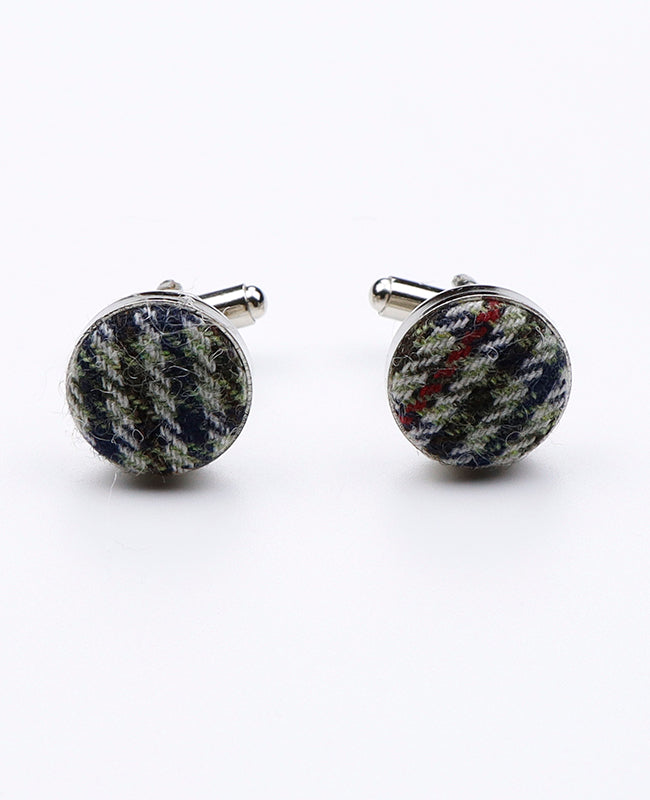 Manchetknapper Tartan Grå nr. 9 i Uld | Nobert - Unipap's