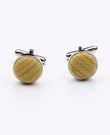 Boutons de Manchette Jaune n°1 en Polyester | Augustin - Unipap's