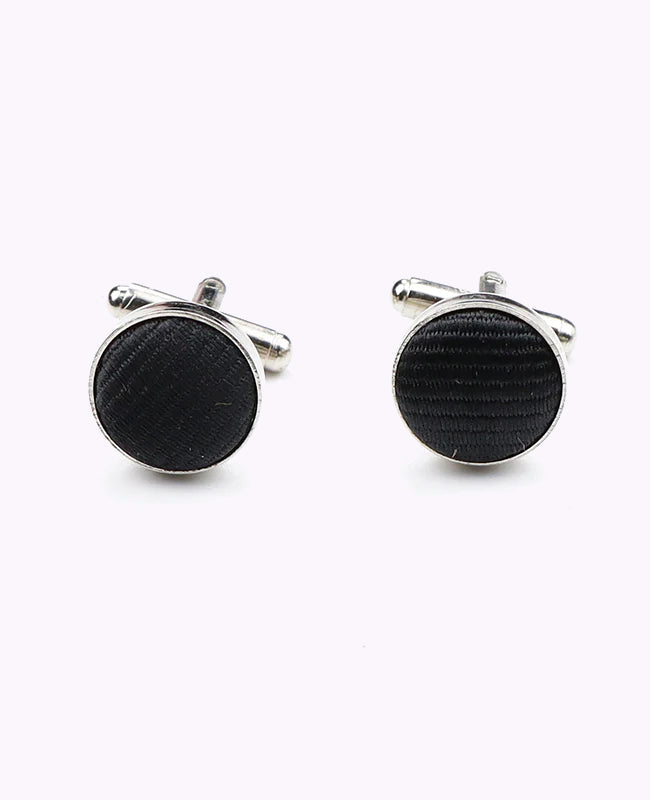 Manchetknapper Sort i Polyester »Lucien«