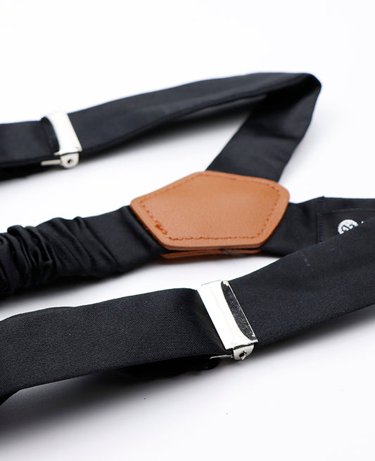 Bretelles Homme Noir en Polyester «Ernest»