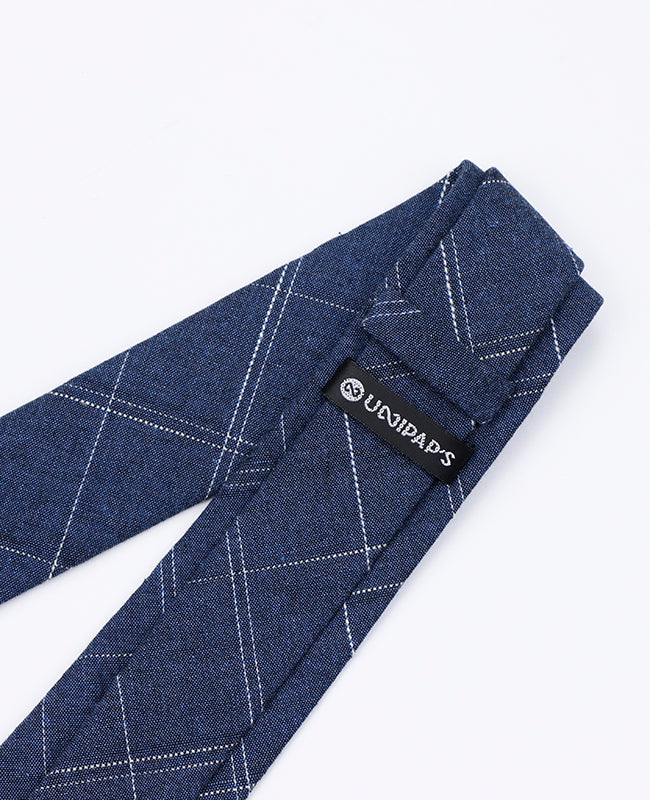Slips Tartan Blå Herre i Bomuld | Marcel - Unipap's
