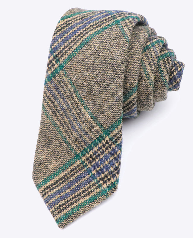 Slips Tartan Grå nr. 5 Herre i Uld | Norbert - Unipap's