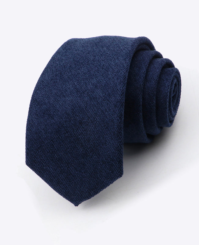 Cravate Bleu n°1 Homme en Effet Velours «Simon»