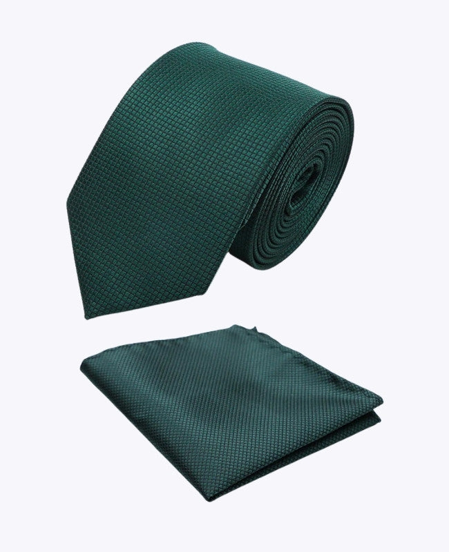 Slips + Brystlommetørklæde Grøn nr. 2 Herre i Polyester »Martin«