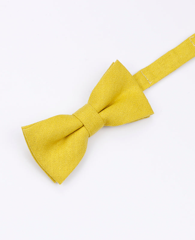 Noeud Papillon Jaune n°1 Enfant en Lin | Basile - Unipap's