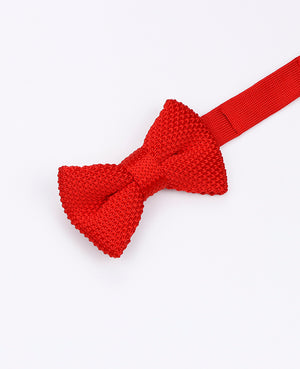 Noeud Papillon Rouge n°2 Enfant en Tricot «Léon»