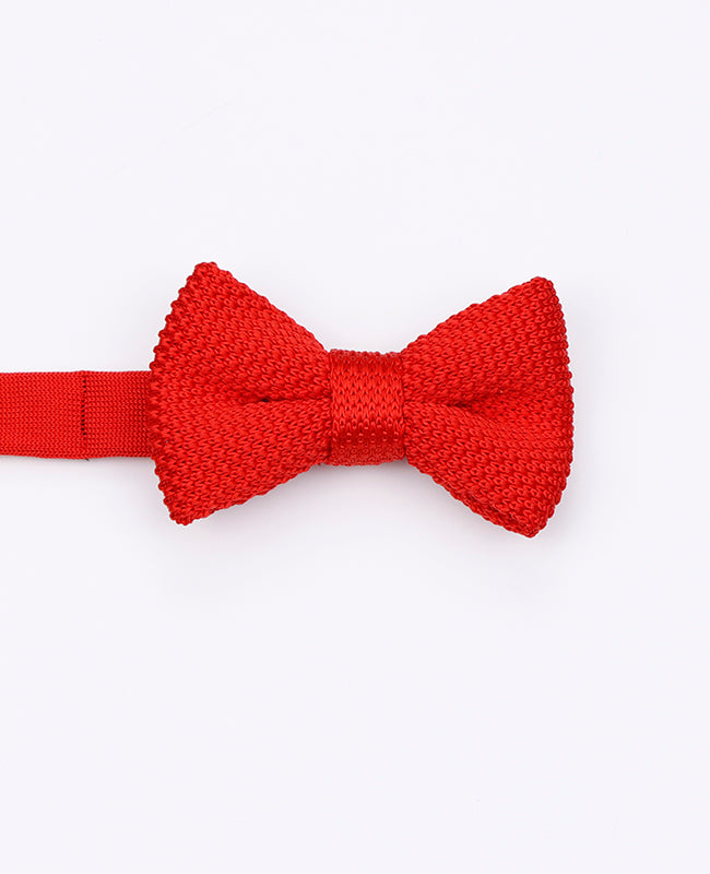 Noeud Papillon Rouge n°2 Enfant en Tricot «Léon»