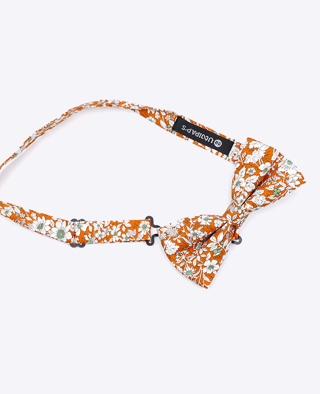 Noeuds Papillon Liberty Orange Père & Fils en Coton «Clovis»
