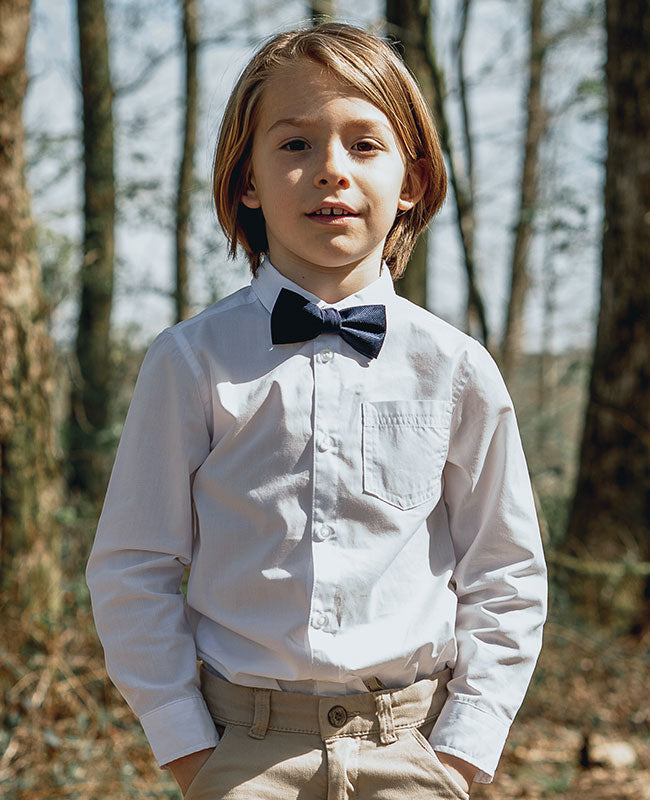 Noeud Papillon Bleu n°1 Enfant en Polyester «Lucien»