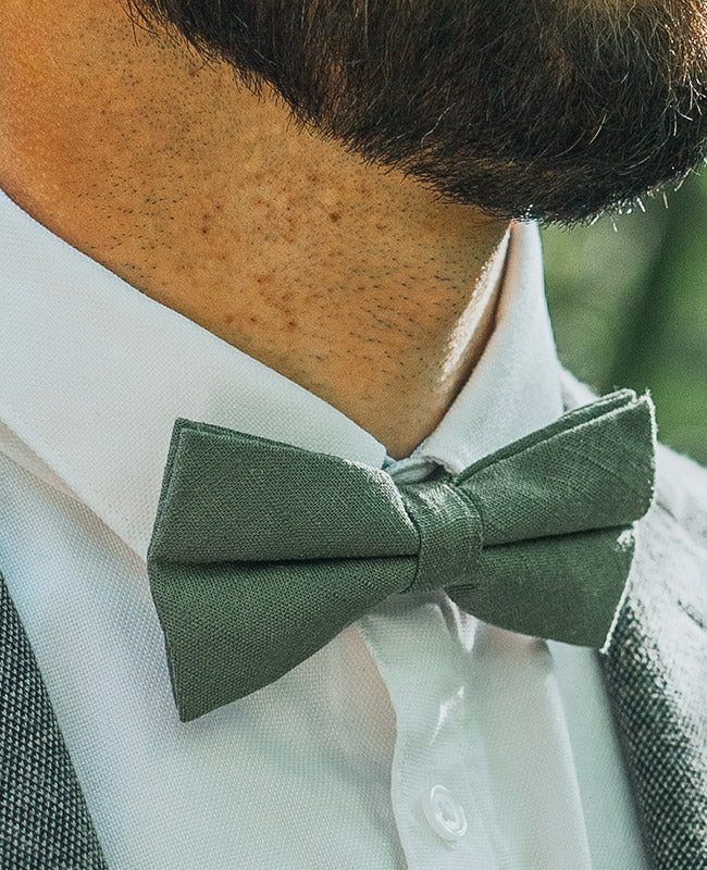 Noeud Papillon Vert n°5 Homme en Coton «Oscar»