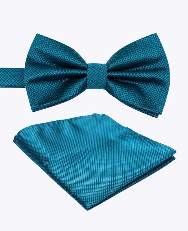 Slips + Lommetørklæde til Jakkesæt Blå nr. 6 Herre i Polyester «Martin»