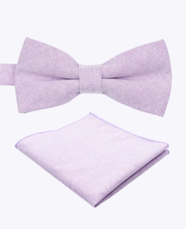 Slips + Lommetørklæde til Jakkesæt Violet Herre i Bomuld «Edgard»