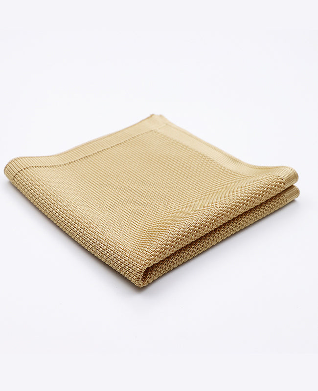 Pochette de Costume Doré en Tricot «Léon»