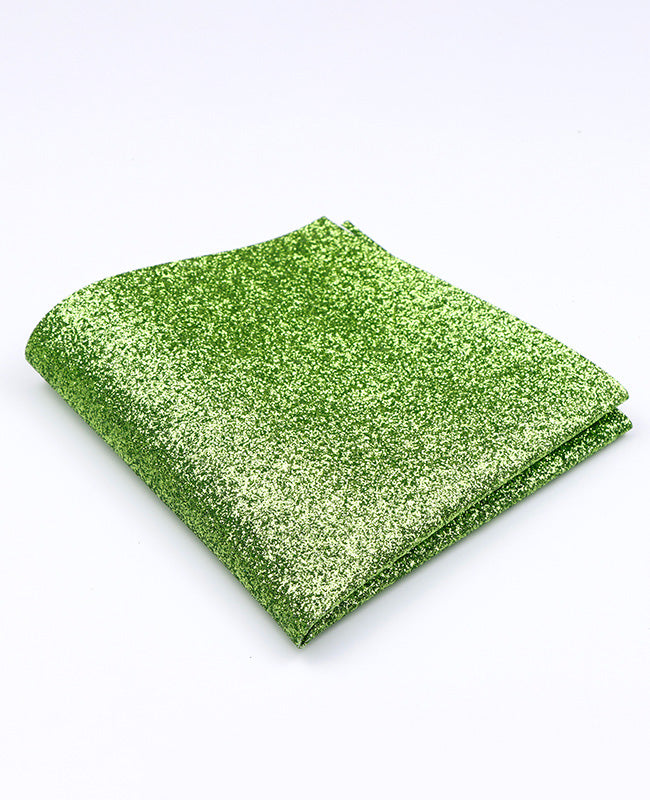 Brystlommetørklæde med Grøn Paillette nr. 2 i Polyester »Olive«