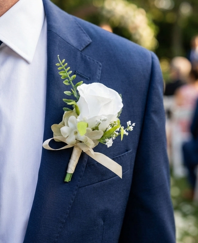 Knaphulsblomst Hvid Herre »Gabriel«