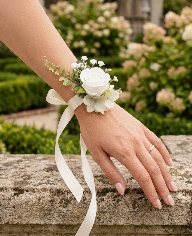 Armbånd Blomst Hvid Dame "Gabriel"