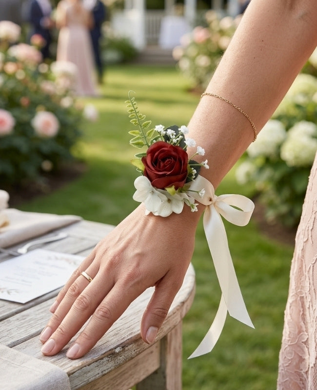 Armbånd Blomst Rød Dame »Gabriel«