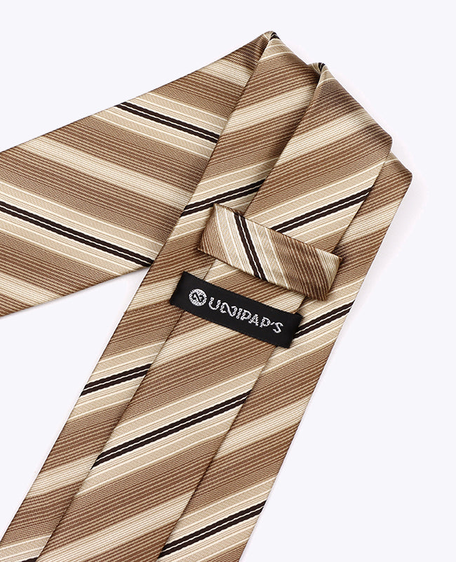 Slips Beige nr. 2 Stribet Herre i Polyester »Edmond«