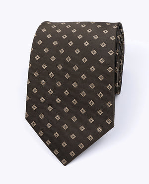 Slips Brun nr.2 Mønstret Herre i Polyester »Edmond«