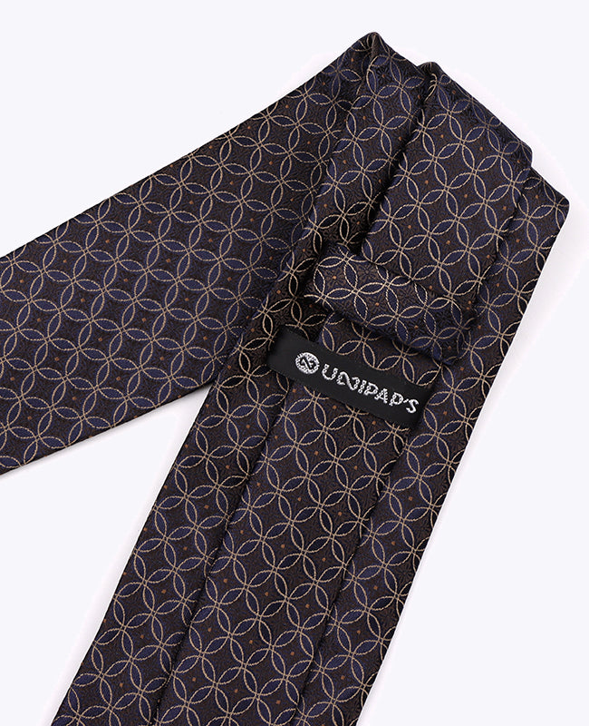 Slips Brun nr. 3 Mønstret Herre i Polyester »Edmond«