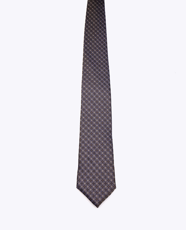 Slips Brun nr. 3 Mønstret Herre i Polyester »Edmond«