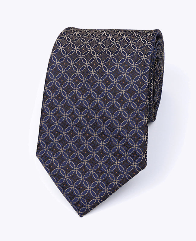Slips Brun nr.3 Mønstret Herre i Polyester »Edmond«