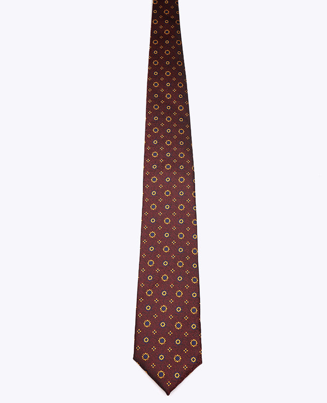 Slips Rød nr. 1 Mønstret Herre i Polyester »Edmond«