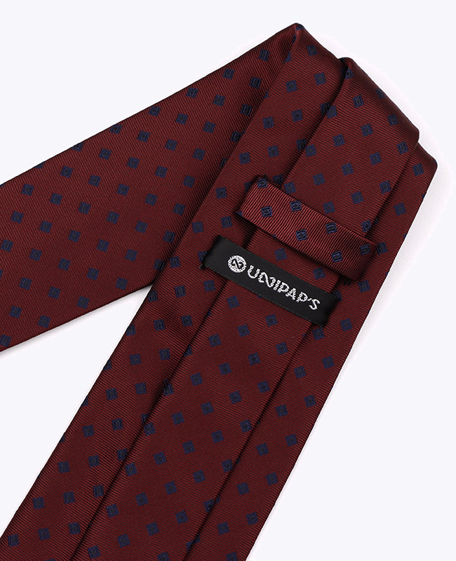 Slips Rød nr. 2 Mønstret Herre i Polyester »Edmond«