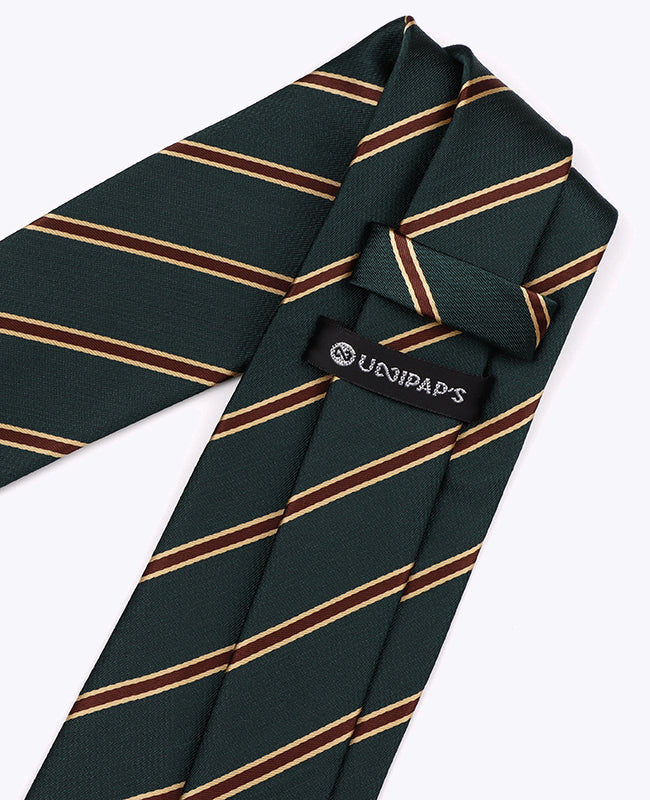 Slips Grøn Stribet Herre i Polyester »Edmond«
