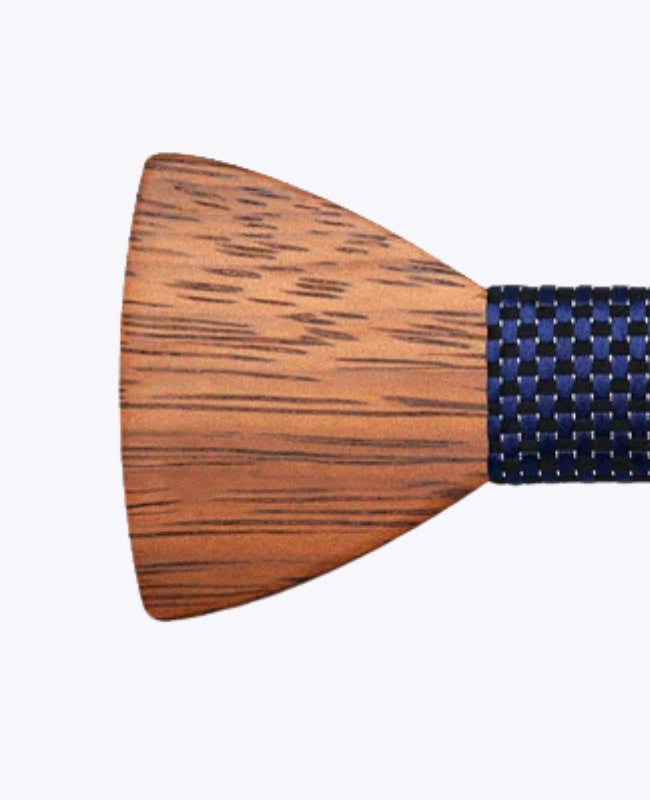 Noeud Papillon Bleu Homme en Bois «Arsène»