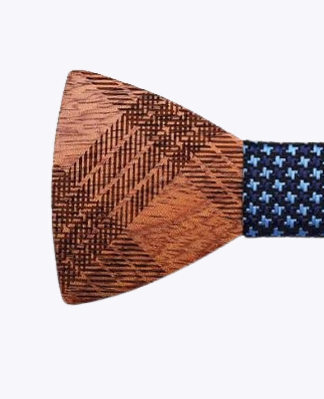 Noeud Papillon Bleu Homme en Bois «Hector»