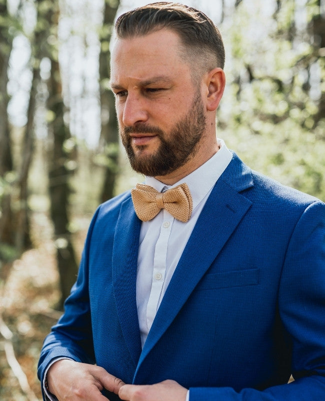 Noeud Papillon Doré Homme en Tricot «Léon»