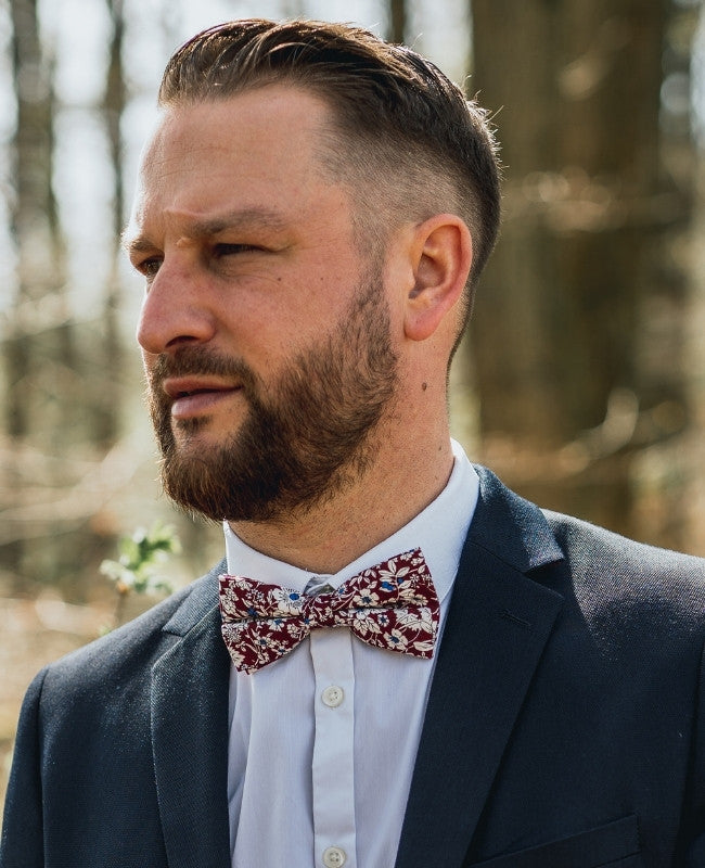 Noeud Papillon Liberty Rouge n°1 Homme en Coton «Clovis»