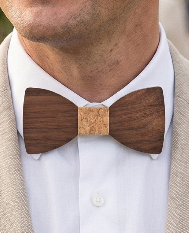 Noeud Papillon Liège Homme en Bois «Ambroise»