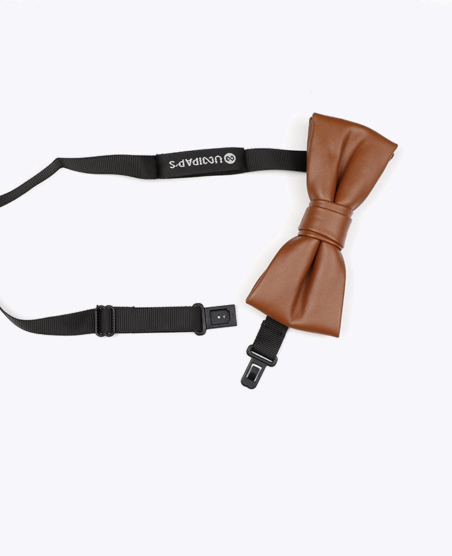 Noeud Papillon Marron n°2 Homme en Cuir «Achille»